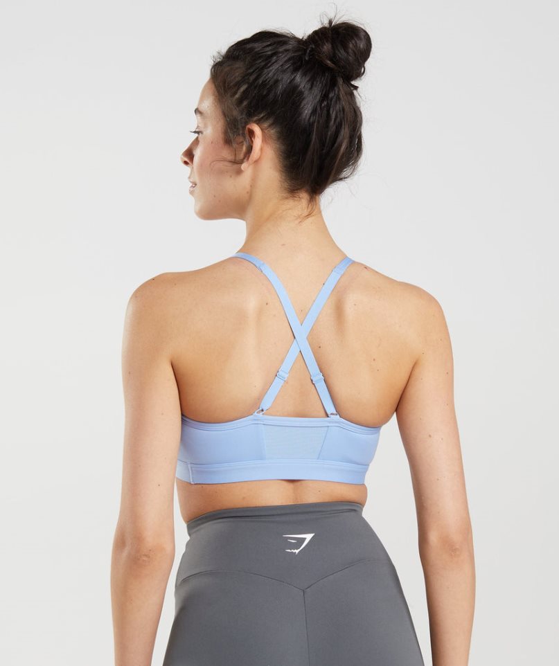 Staniki Sportowe Gymshark Ruched Damskie Głęboka Niebieskie | PL 723XZS